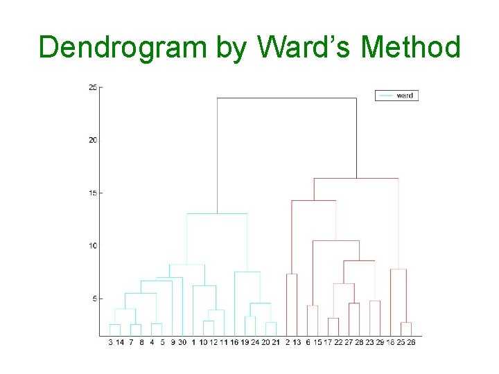 Dendrogram by Ward’s Method 