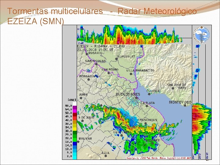 Tormentas multicelulares - Radar Meteorológico EZEIZA (SMN) 10 