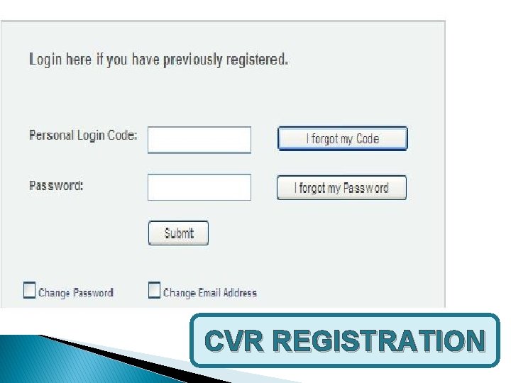 CVR REGISTRATION 