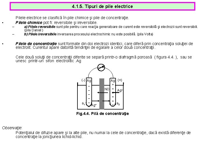 4. 1. 5. Tipuri de pile electrice Pilele electrice se clasifică în pile chimice 4. 1. 5. Tipuri de pile electrice Pilele electrice se clasifică în pile chimice