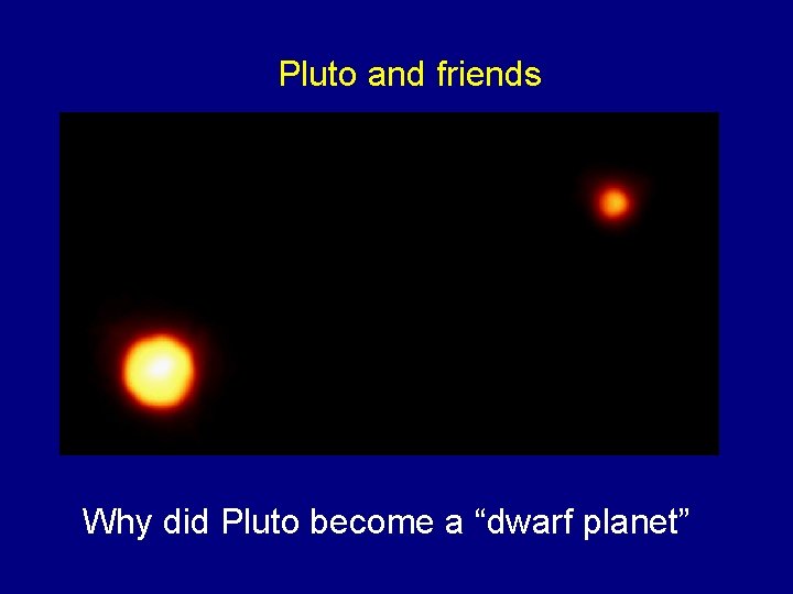 Pluto and friends Why did Pluto become a “dwarf planet” 
