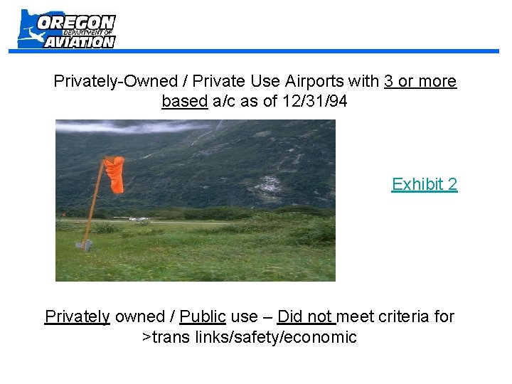 Privately-Owned / Private Use Airports with 3 or more based a/c as of 12/31/94