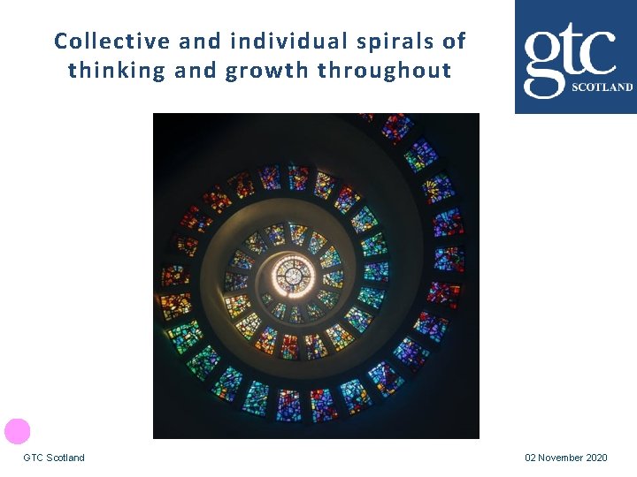 Collective and individual spirals of thinking and growth throughout GTC Scotland 02 November 2020