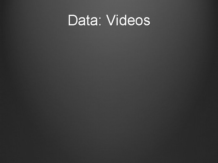 Data: Videos Data: Videos