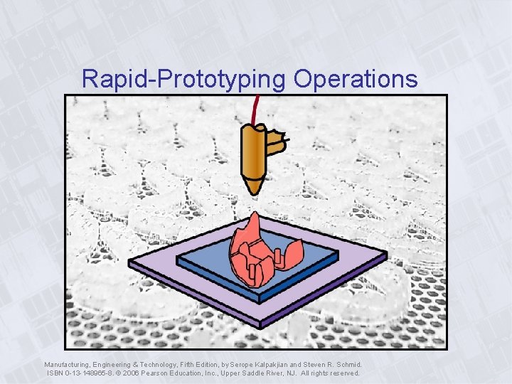 Rapid-Prototyping Operations Manufacturing, Engineering & Technology, Fifth Edition, by Serope Kalpakjian and Steven R.