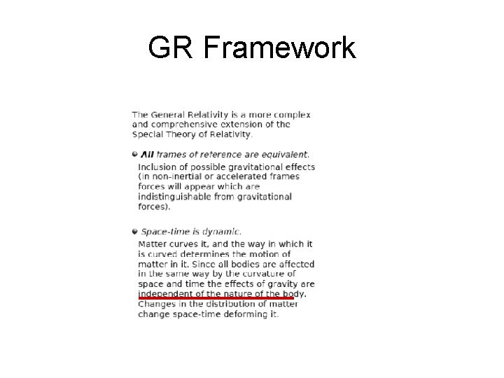 GR Framework 