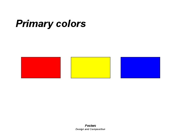 Primary colors Posters Design and Composition 