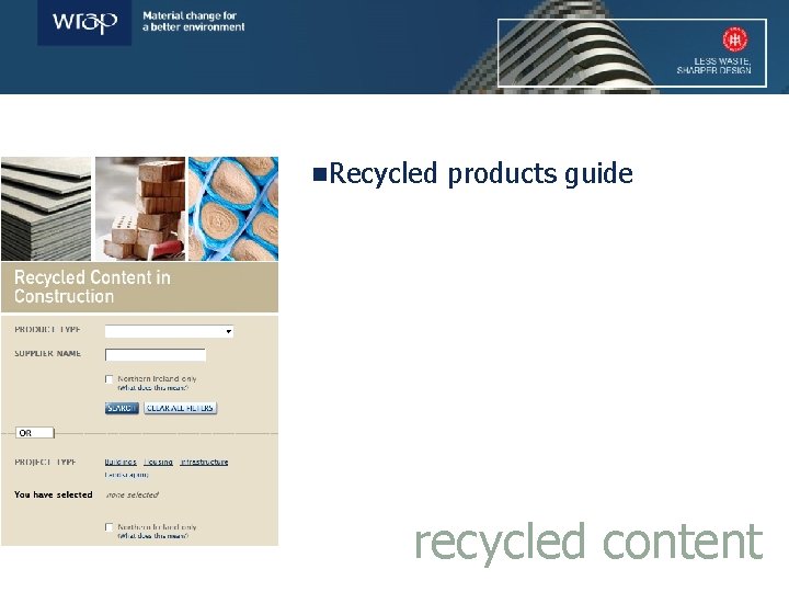 n. Recycled products guide recycled content 