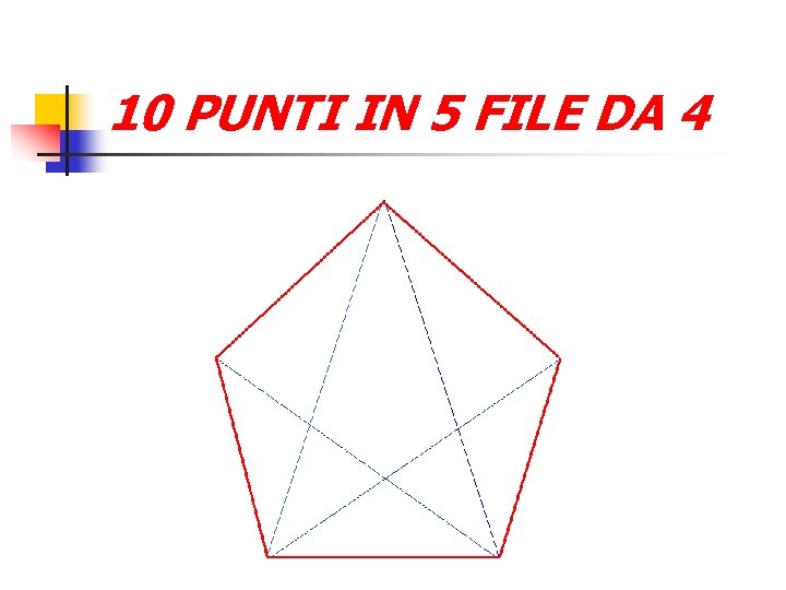 10 PUNTI IN 5 FILE DA 4 