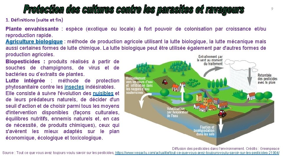 9 1. Définitions (suite et fin) Plante envahissante : espèce (exotique ou locale) à