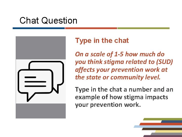 Chat Question Type in the chat On a scale of 1 -5 how much