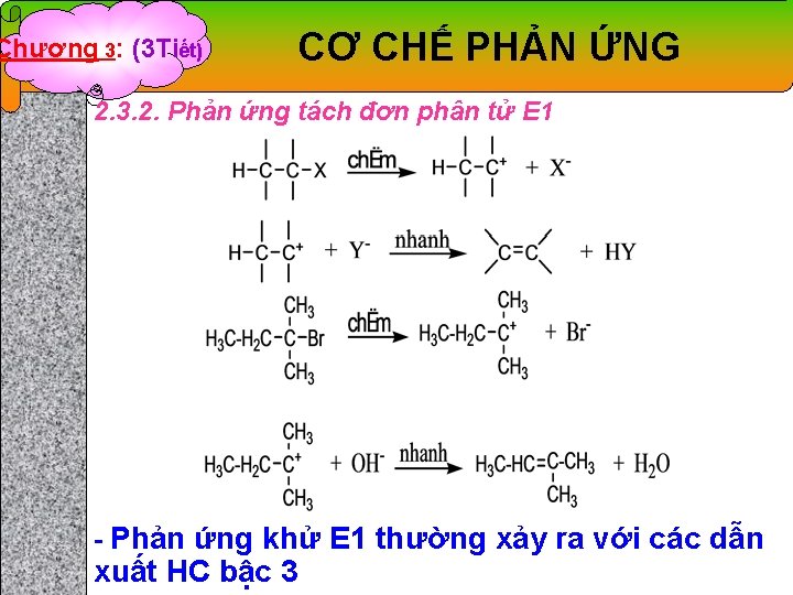 Chương 3: (3 Tiết) CƠ CHẾ PHẢN ỨNG 2. 3. 2. Phản ứng tách