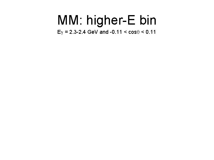 MM: higher-E bin Eg = 2. 3 -2. 4 Ge. V and -0. 11