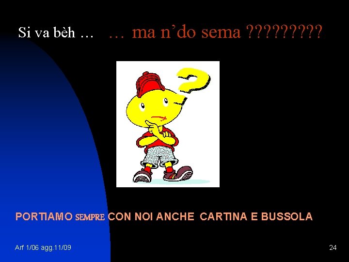 Si va bèh … … ma n’do sema ? ? ? ? ? PORTIAMO