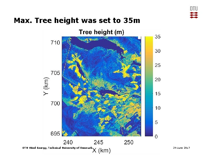 Max. Tree height was set to 35 m DTU Wind Energy, Technical University of