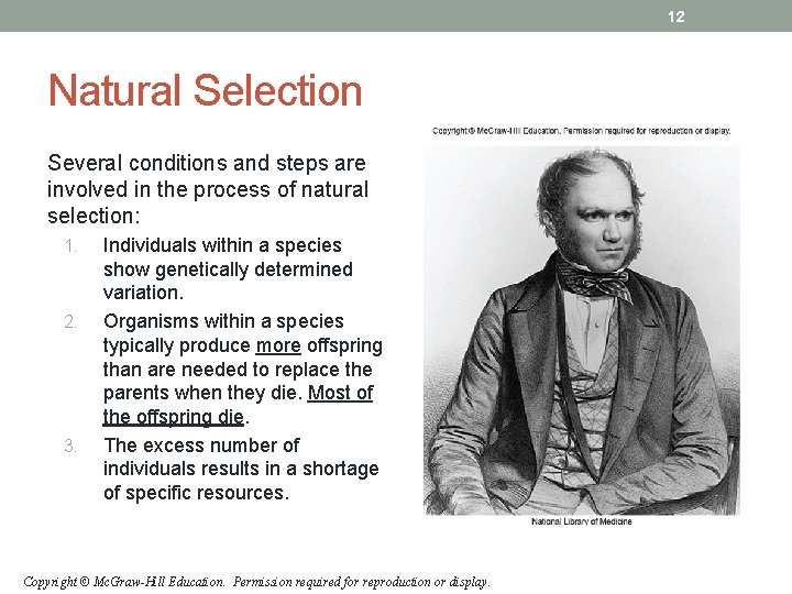 12 Natural Selection Several conditions and steps are involved in the process of natural 12 Natural Selection Several conditions and steps are involved in the process of natural
