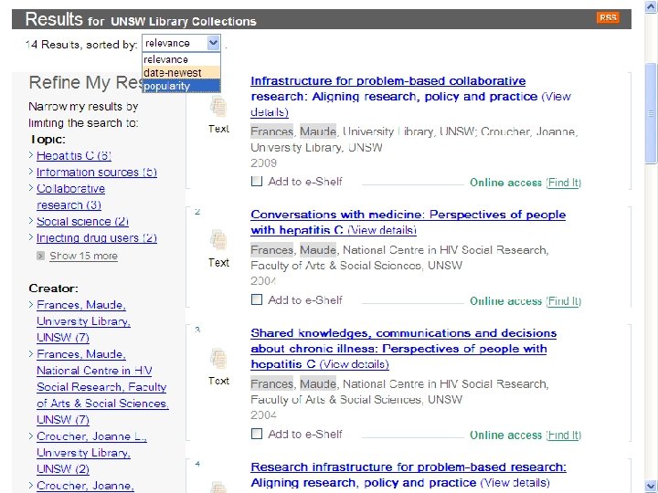 Insert results page UNSWorks Insert results page UNSWorks
