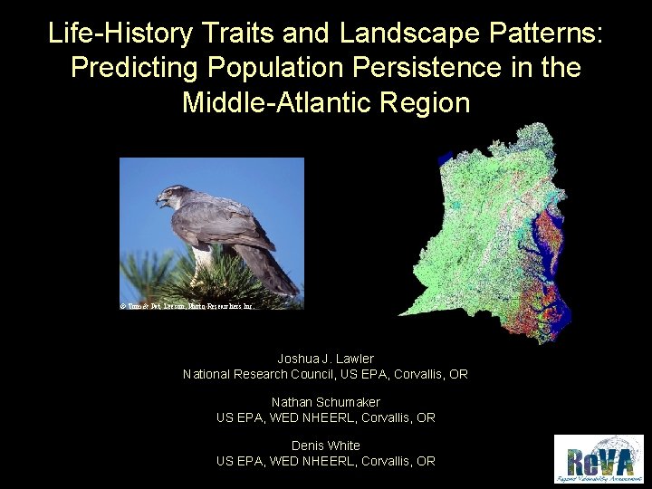 Life-History Traits and Landscape Patterns: Predicting Population Persistence in the Middle-Atlantic Region © Tom