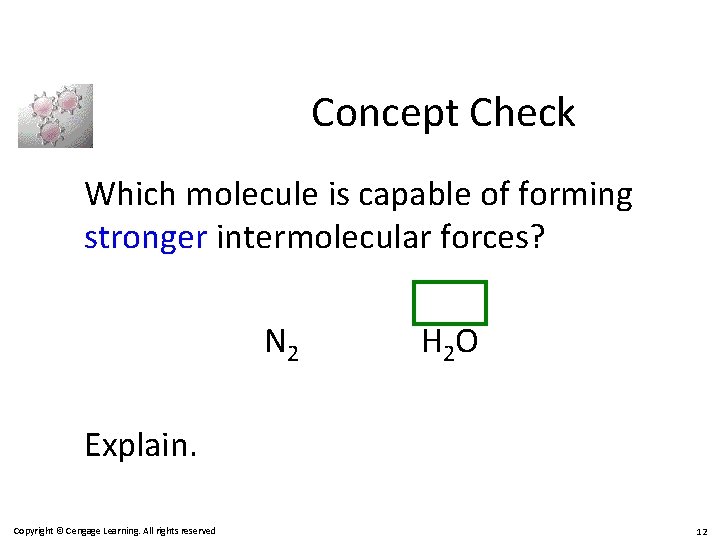 Concept Check Which molecule is capable of forming stronger intermolecular forces? N 2 H
