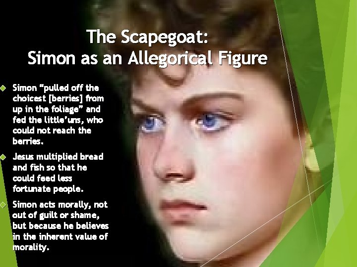 The Scapegoat: Simon as an Allegorical Figure Simon “pulled off the choicest [berries] from