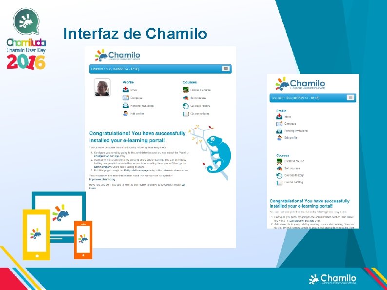 Interfaz de Chamilo Interfaz de Chamilo