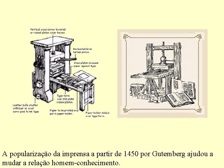 A popularização da imprensa a partir de 1450 por Gutemberg ajudou a mudar a