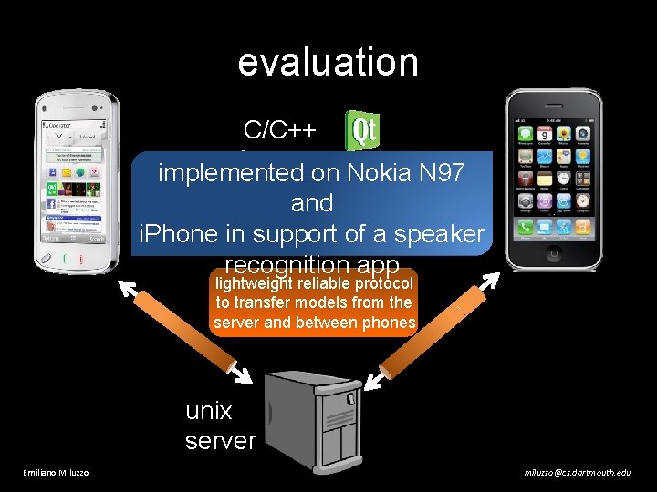 evaluation C/C++ & implemented on Nokia N 97 and i. Phone in support of