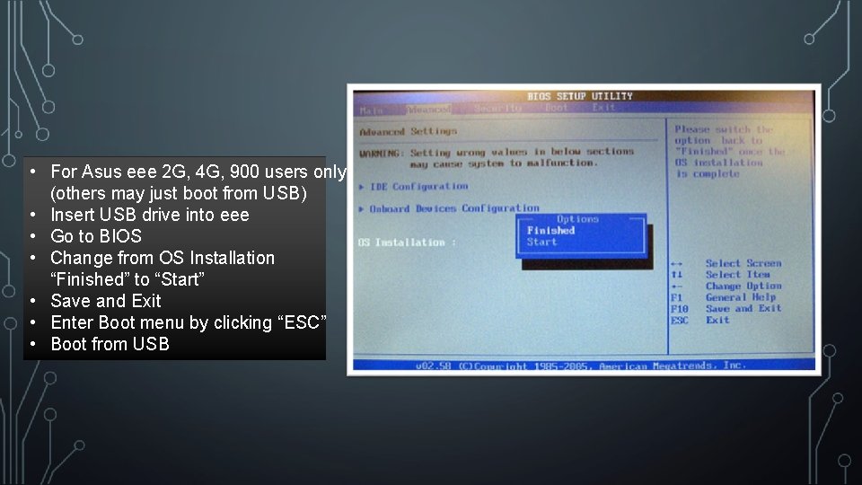 • For Asus eee 2 G, 4 G, 900 users only: (others may • For Asus eee 2 G, 4 G, 900 users only: (others may