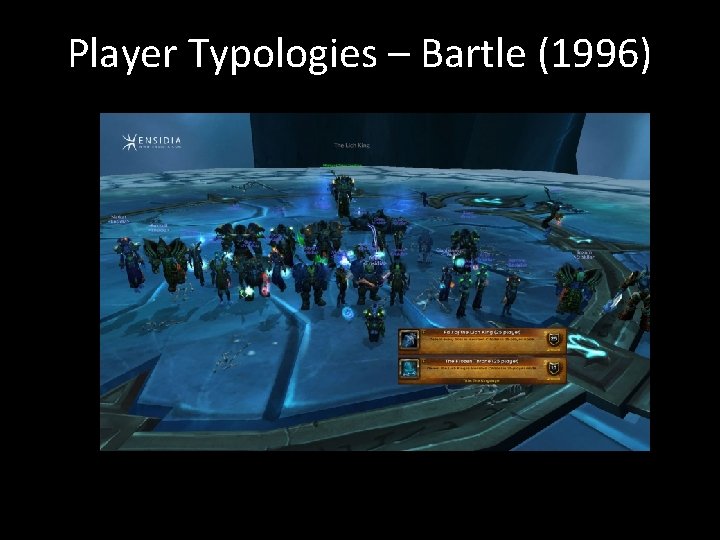 Player Typologies – Bartle (1996) 