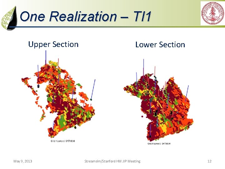 One Realization – TI 1 Upper Section May 9, 2013 Lower Section Streamsim/Stanford HM