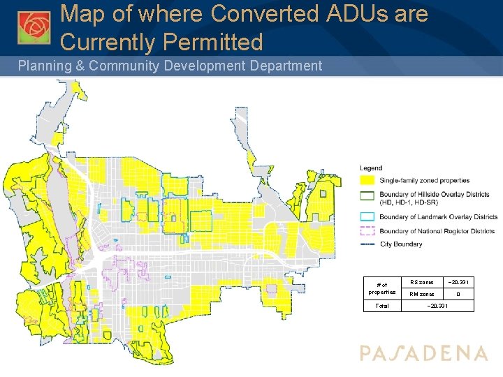 Map of where Converted ADUs are Currently Permitted Planning & Community Development Department #