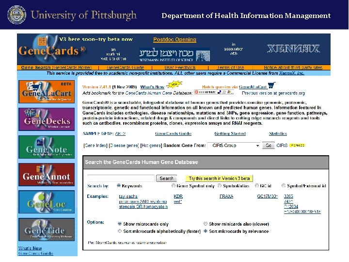 Department of Health Information Management 