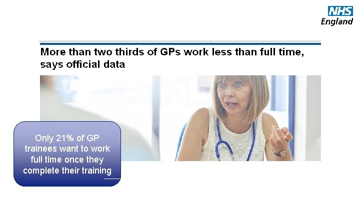 Only 21% of GP trainees want to work full time once they complete their