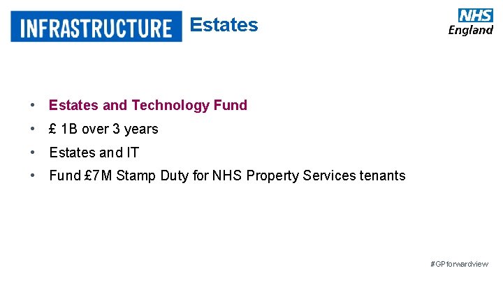 Estates • Estates and Technology Fund • £ 1 B over 3 years •