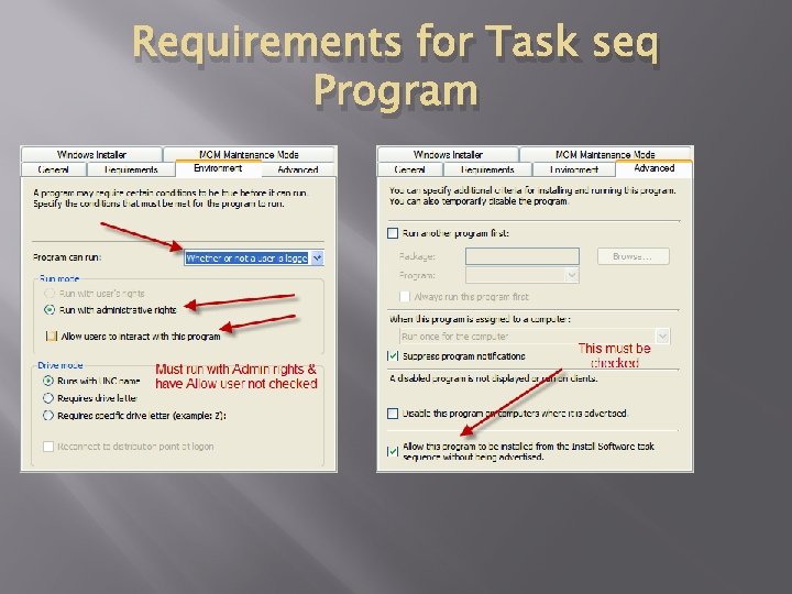 Requirements for Task seq Program 