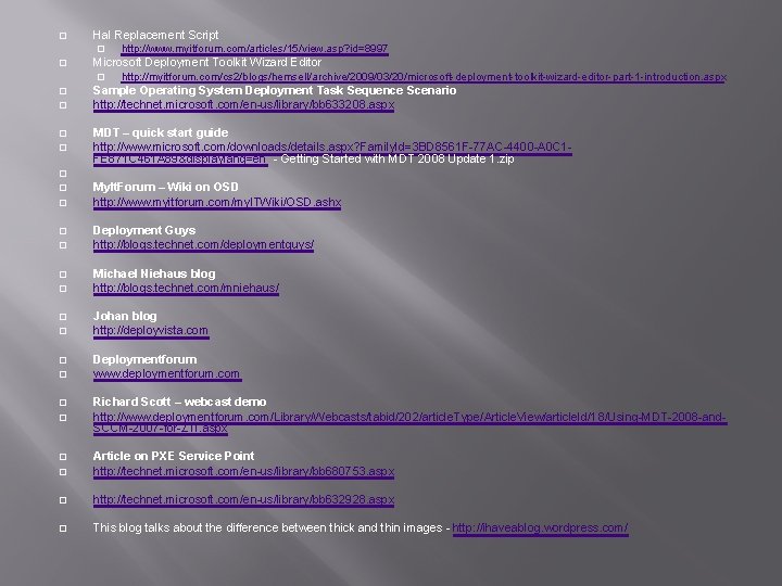 � Hal Replacement Script � Microsoft Deployment Toolkit Wizard Editor � Sample Operating System