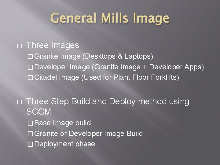 General Mills Image � Three Images � Granite Image (Desktops & Laptops) � Developer