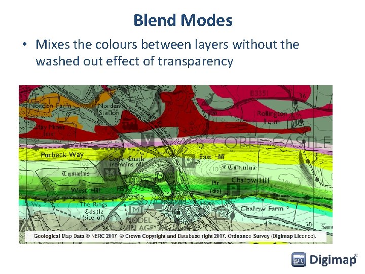 Blend Modes • Mixes the colours between layers without the washed out effect of