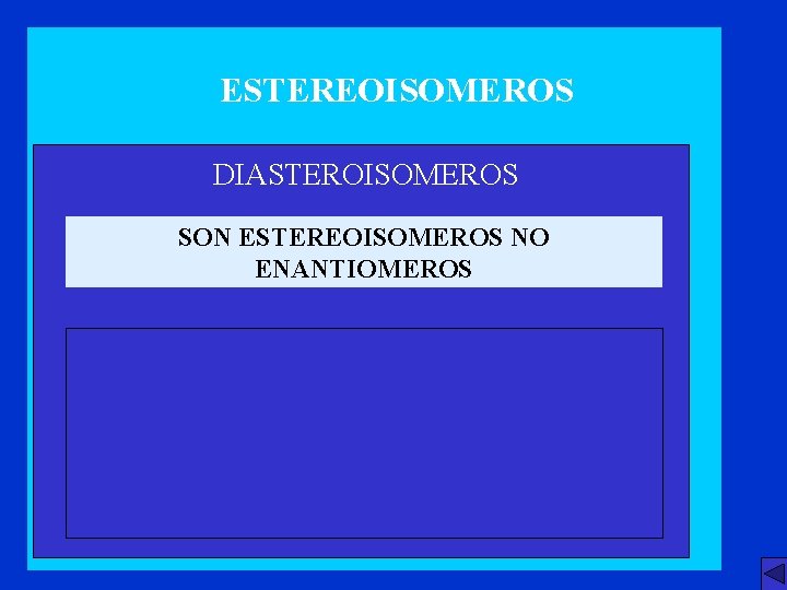 ESTEREOISOMEROS DIASTEROISOMEROS SON ESTEREOISOMEROS NO ENANTIOMEROS Uno no es la imagen en el espejo