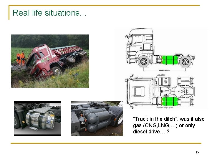 Real life situations… “Truck in the ditch”, was it also gas (CNG, LNG, …)