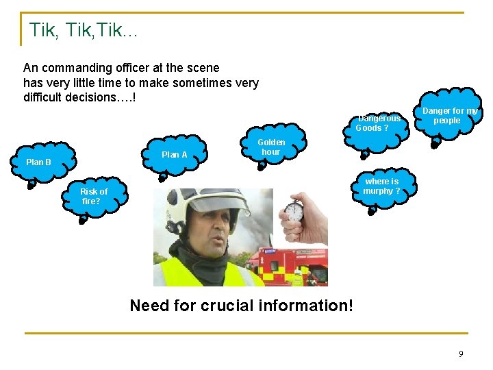 Tik, Tik… An commanding officer at the scene has very little time to make
