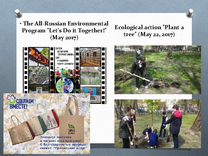  • The All-Russian Environmental Program "Let's Do it Together!" (May 2017) Ecological action
