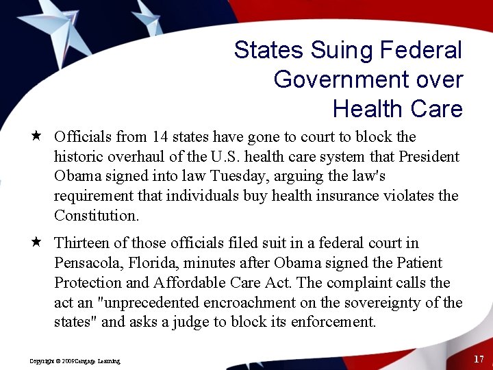 States Suing Federal Government over Health Care « Officials from 14 states have gone