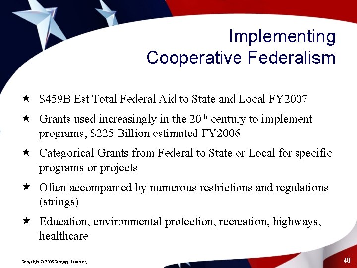 Implementing Cooperative Federalism « $459 B Est Total Federal Aid to State and Local