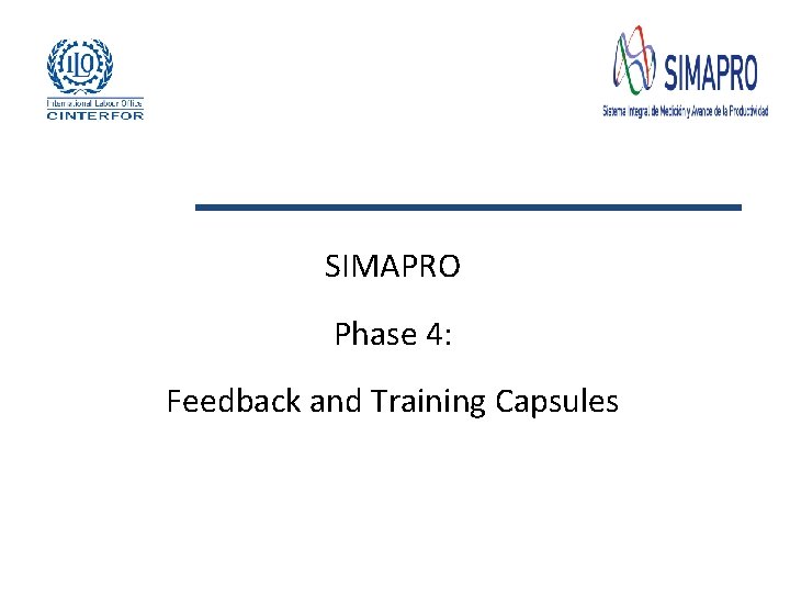 SIMAPRO Phase 4: Feedback and Training Capsules 