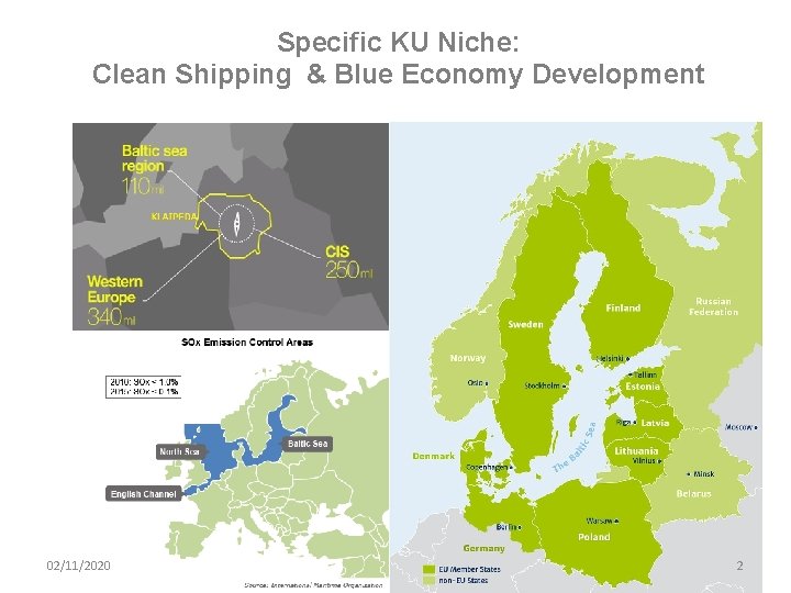 Specific KU Niche: Clean Shipping & Blue Economy Development 02/11/2020 2 Specific KU Niche: Clean Shipping & Blue Economy Development 02/11/2020 2