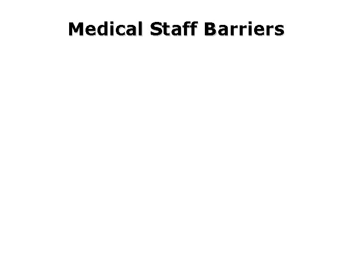 Medical Staff Barriers 