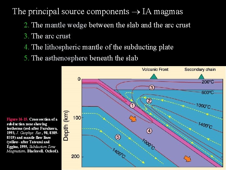 The principal source components IA magmas 2. The mantle wedge between the slab and The principal source components IA magmas 2. The mantle wedge between the slab and