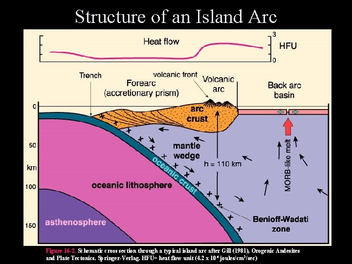 Structure of an Island Arc Figure 16 -2. Schematic cross section through a typical Structure of an Island Arc Figure 16 -2. Schematic cross section through a typical