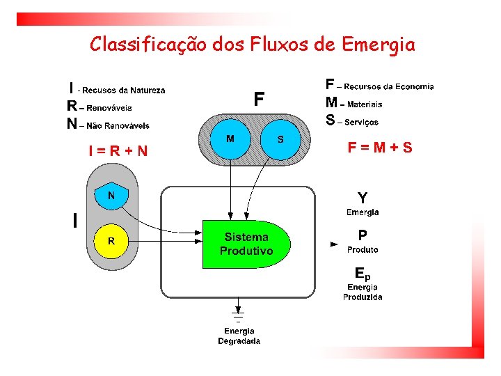 Classificação dos Fluxos de Emergia 